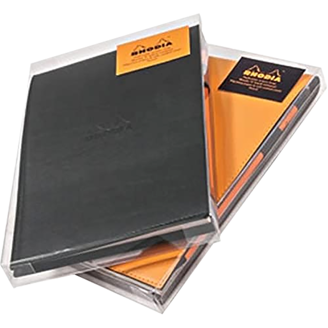 Rhodia "R" Notepad Gift Set Black w/lined pad 6 x 8 ¾-Pen Boutique Ltd