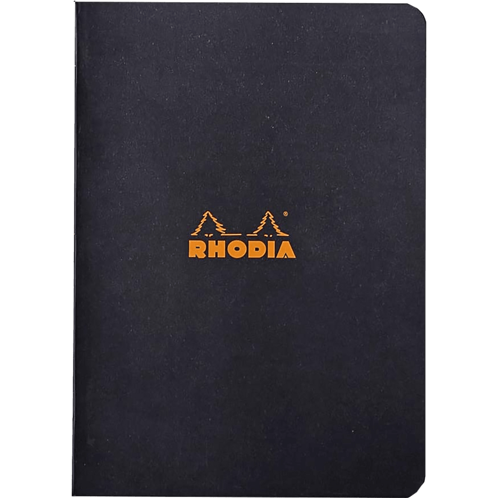Rhodia Staplebound Lined Notebook 6 X8 1/4-Black - Pen Boutique Ltd