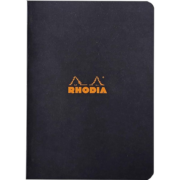 Rhodia Staplebound Lined Notebook 6 X8 1/4-Black-Pen Boutique Ltd