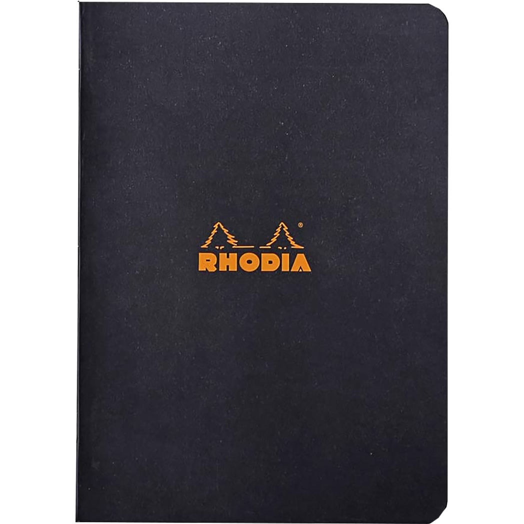 Rhodia Staplebound Lined Notebook 6 X8 1/4-Black-Pen Boutique Ltd