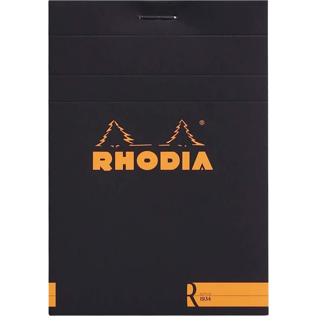 Rhodia Premium R Notepads - Black - Lined-Pen Boutique Ltd