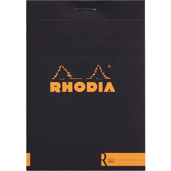 Rhodia Premium R Notepads - Black - Lined-Pen Boutique Ltd