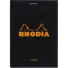 Rhodia N° 12 Pad - Black - Lined Ruling-Pen Boutique Ltd