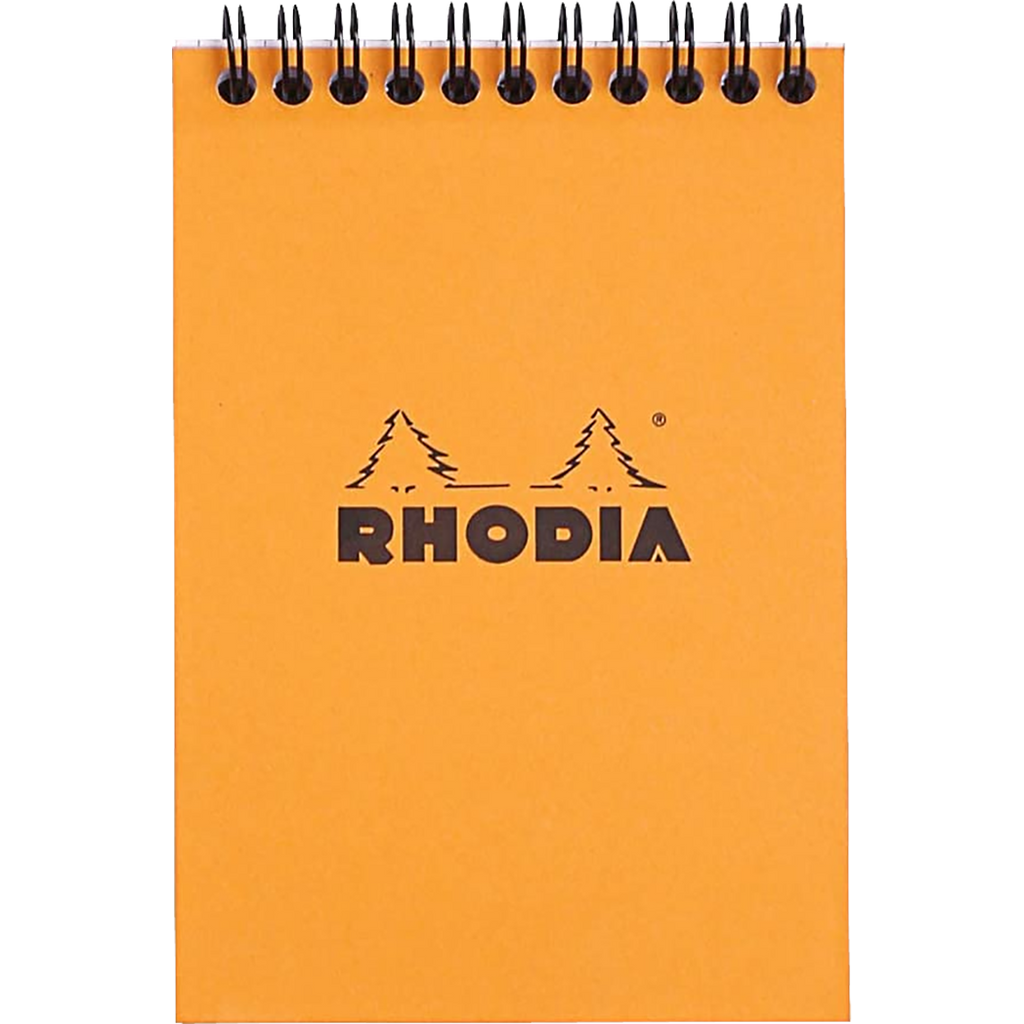Rhodia A6 Wirebound Graph Orange Notepad 4 x 6-Pen Boutique Ltd