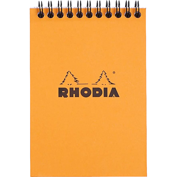 Rhodia A6 Wirebound Graph Orange Notepad 4 x 6-Pen Boutique Ltd