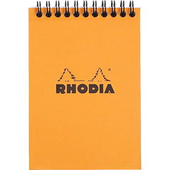 Rhodia A6 Wirebound Graph Orange Notepad 4 x 6-Pen Boutique Ltd