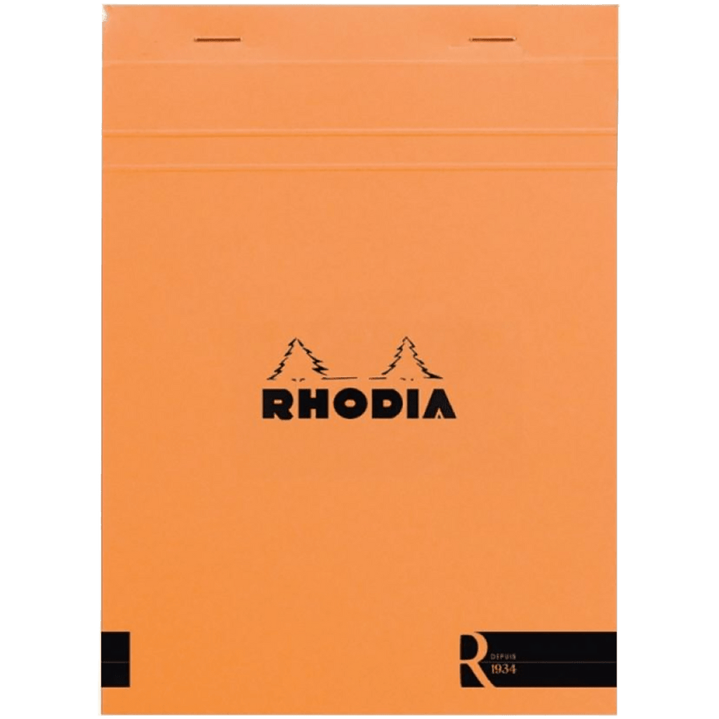 Rhodia Soft Cover Stapled Notepad Orange The "R" 6 X 8 - Pen Boutique Ltd