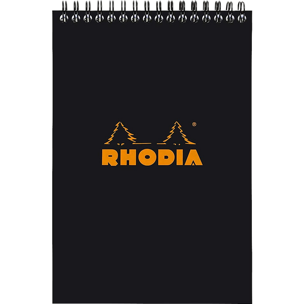 Rhodia Notepads Graph Black WB 6 X 8 1/4-Pen Boutique Ltd