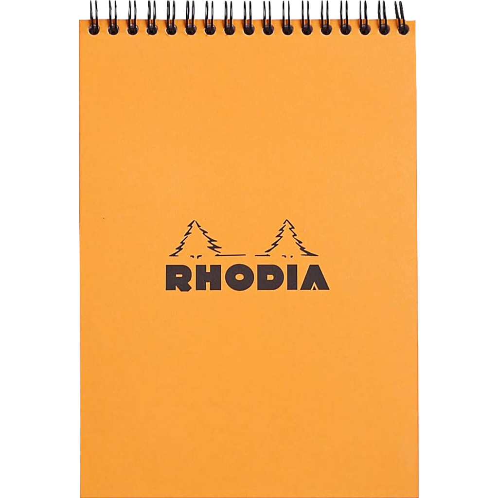 Rhodia Wirebound Lined Orange Notepads 6 x 8 1/4-Pen Boutique Ltd
