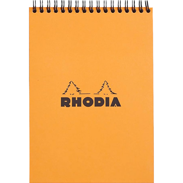 Rhodia Wirebound Lined Orange Notepads 6 x 8 1/4-Pen Boutique Ltd