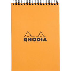 Rhodia Wirebound Lined Orange Notepads 6 x 8 1/4-Pen Boutique Ltd