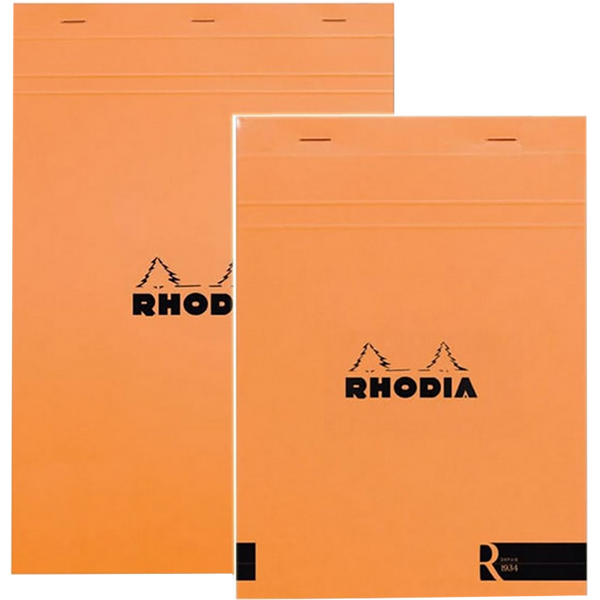 Rhodia R Notepad Blank Orange Cover-A4 Size-Pen Boutique Ltd