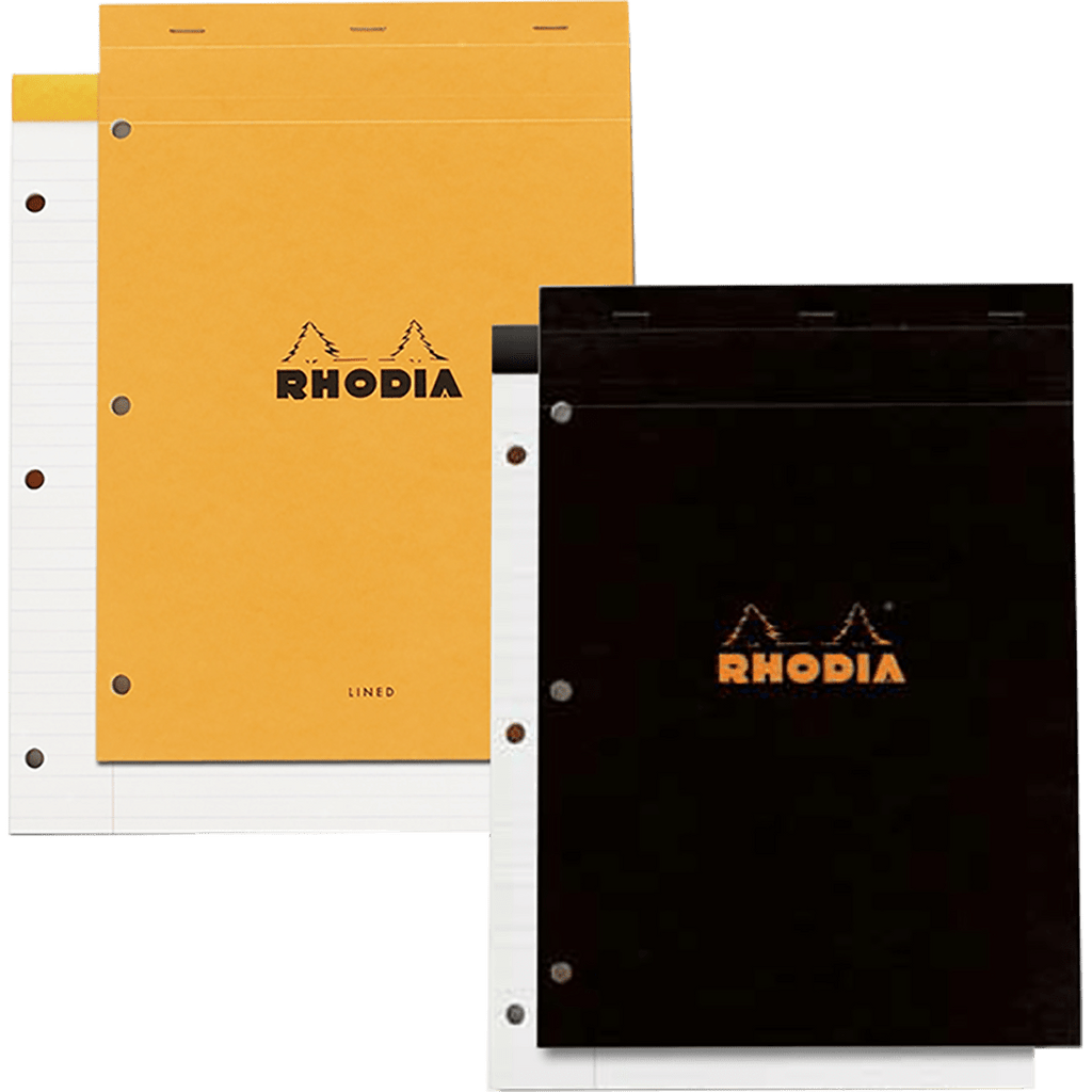 Rhodia Notepads 3 Hole Punched 80S-Black - Pen Boutique Ltd