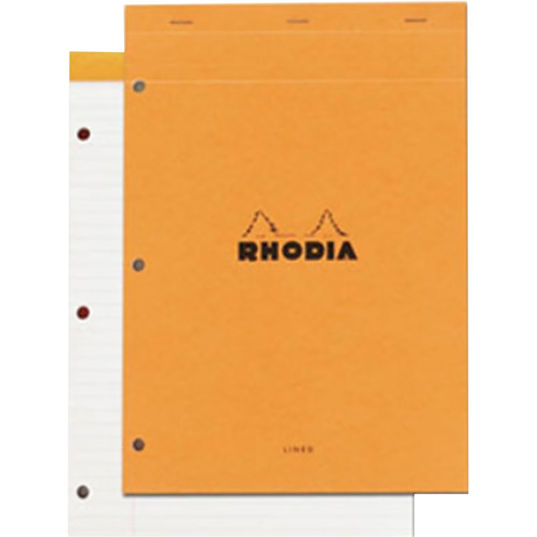 Rhodia Notepads 3 Hole Punched 80S-Orange-Pen Boutique Ltd