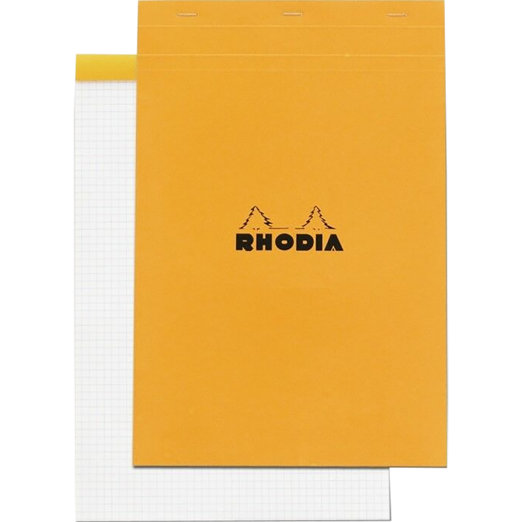 Rhodia Notepads Graph Orange 80S 8 1/4 X 12 1/2-Pen Boutique Ltd
