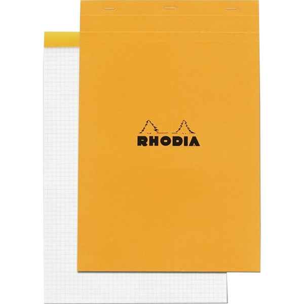 Rhodia Notepads Graph Orange 80S 8 1/4 X 12 1/2-Pen Boutique Ltd