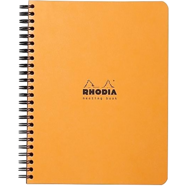 Rhodia Orange Meeting Book A5 Small 6 1/2 X 8 1/4-Pen Boutique Ltd