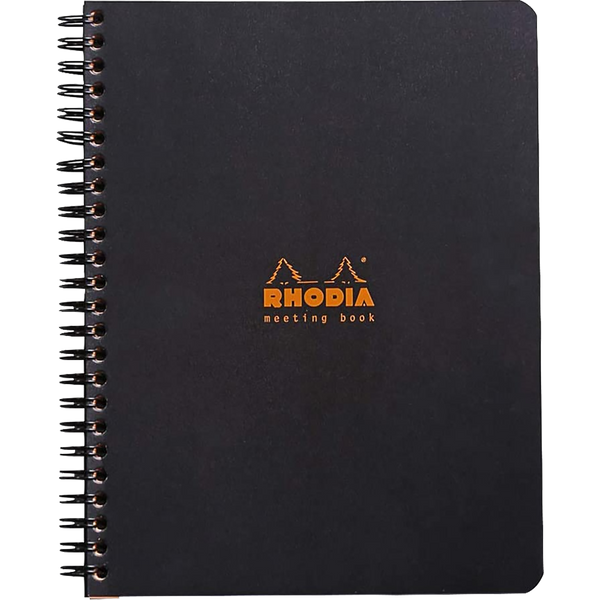 Rhodia Black Meeting Book A5 Small 6 1/2 X 8 1/4-Pen Boutique Ltd