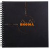 Rhodia Wirebound Black Reverse Book 8 1/4 x 8 1/4-Pen Boutique Ltd