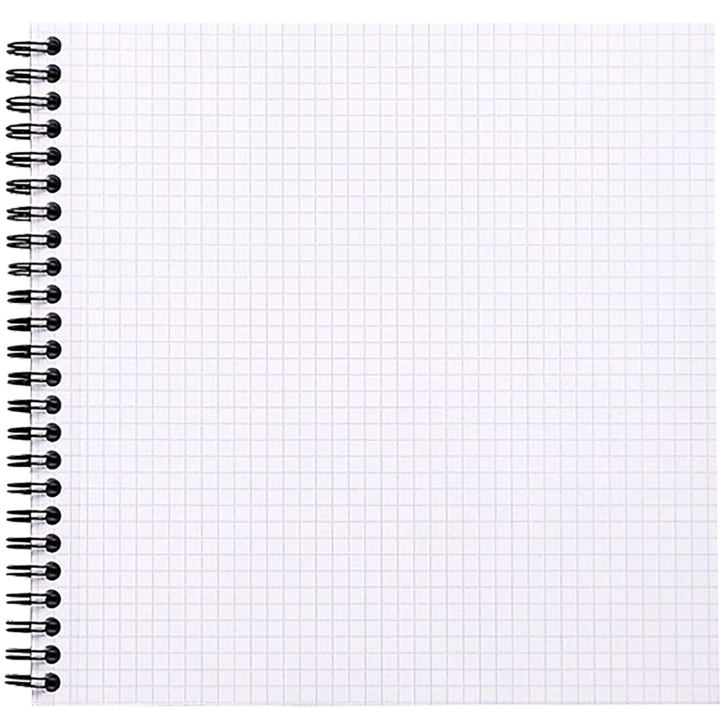 Rhodia Wirebound Black Reverse Book 8 1/4 x 8 1/4-Pen Boutique Ltd