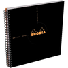 Rhodia Wirebound Black Reverse Book 8 1/4 x 8 1/4-Pen Boutique Ltd