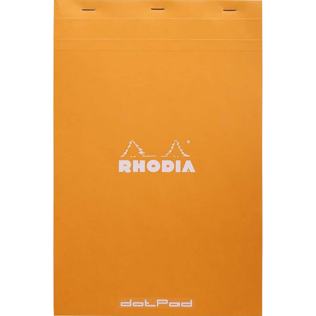 Rhodia Dot.Pad Rhodia Orange 80Sh Stapled 80G 8-1/4X12-1/2 | Matrice Points 5Mm-Pen Boutique Ltd