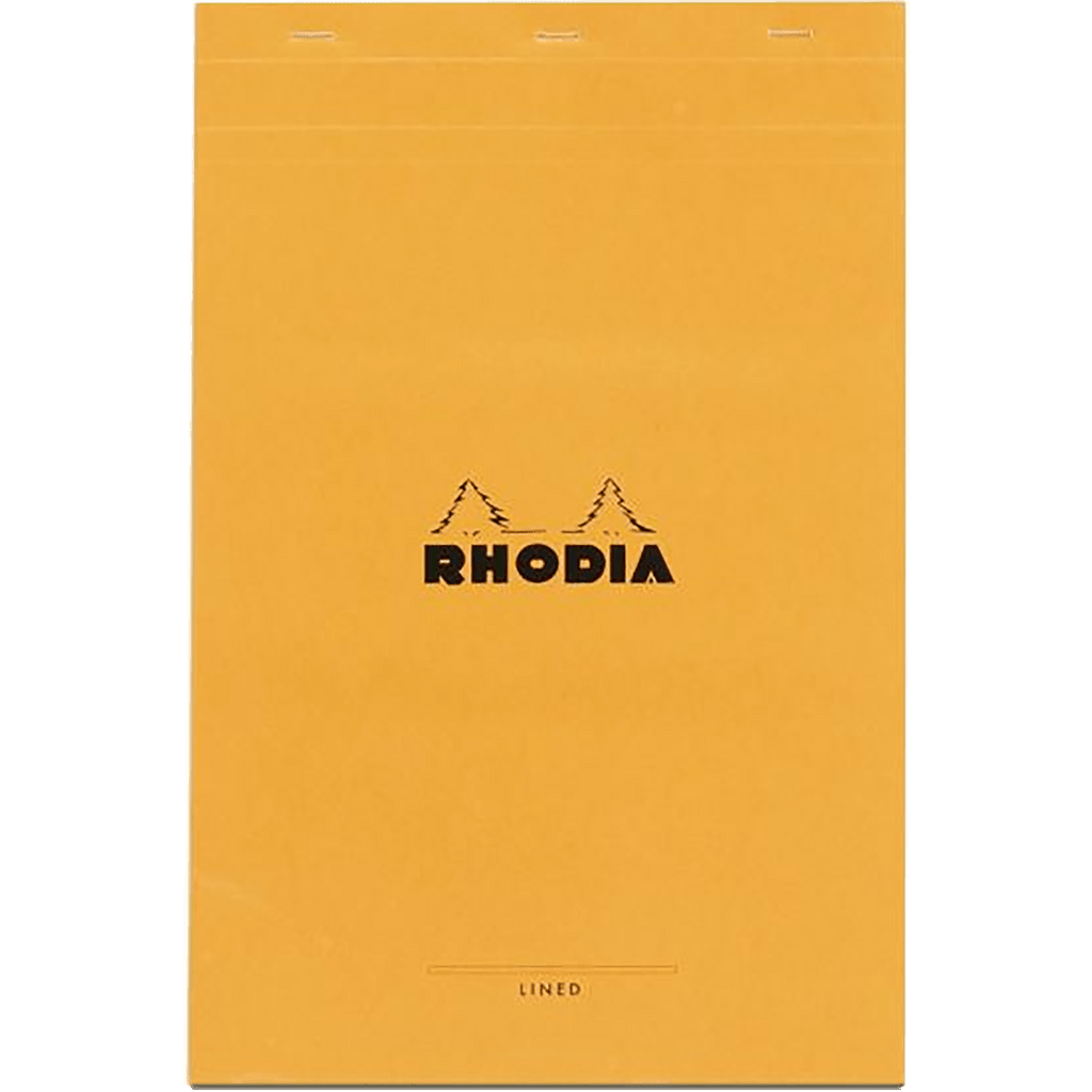 Rhodia Classic Notepads Top Staplebound 8 ¼ x 12 ½ Orange - Lined - Pen Boutique Ltd