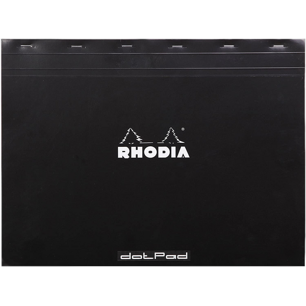Rhodia Classic Notepads Top Staplebound 16 ½ x 12 ½ Black - Dots-Pen Boutique Ltd