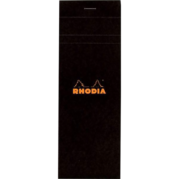 Rhodia Notepads Black Lined 3x8 1/4-Pen Boutique Ltd