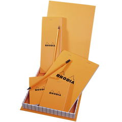 Rhodia Box Essential Orange(4 Punched Pads + 2 Pencils)-Pen Boutique Ltd