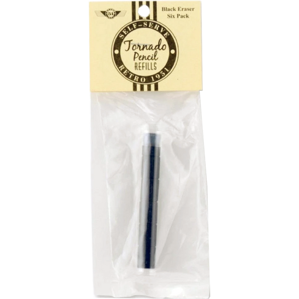 Retro 51 Eraser Black for Tornado Pencil-Pen Boutique Ltd