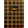 Rhodia Heritage Book Block A5 Notebook 6" x 8.25" - Tartan Lined