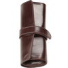 Aston Leather 5 Pen Roll Up Case - Brown-Pen Boutique Ltd