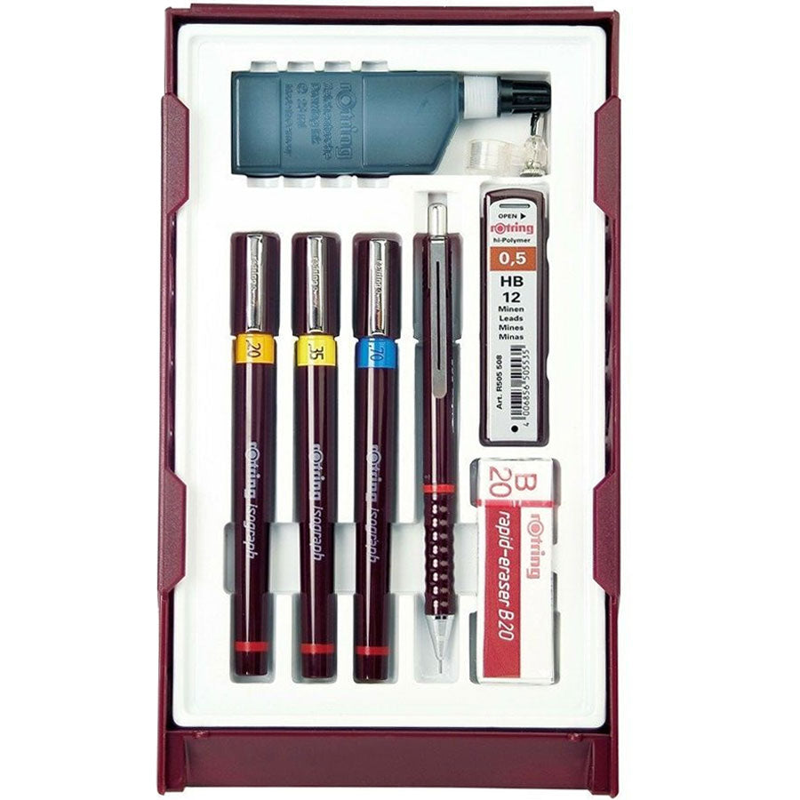 Rotring Isograph College Set - .20/.40/.60/.5mm-Pen Boutique Ltd