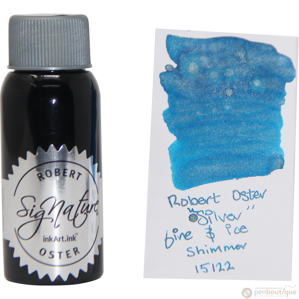 Robert Oster Shake'N'Shimmy Ink Bottle - Silver Fire & Ice - 50ml-Pen Boutique Ltd