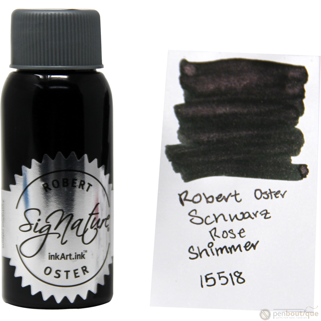Robert Oster Shake'N'Shimmy Ink Bottle - Schwarz Rose - 50ml-Pen Boutique Ltd