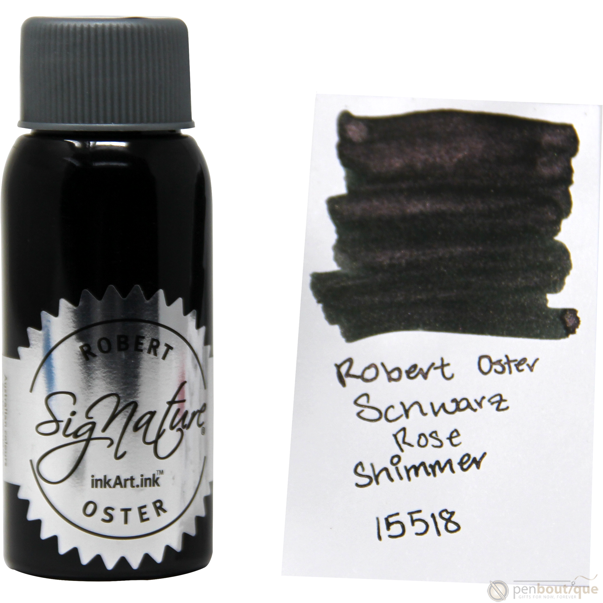 Robert Oster Shake'N'Shimmy Ink Bottle - Schwarz Rose - 50ml-Pen Boutique Ltd