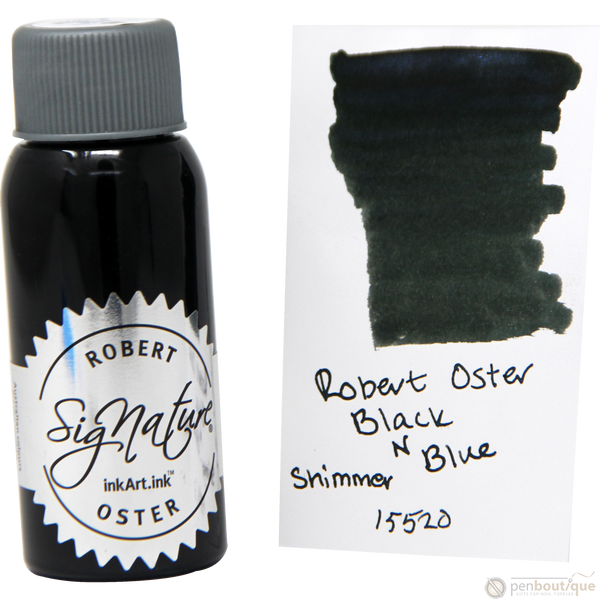 Robert Oster Shake'N'Shimmy Ink Bottle - Black'N'Blue - 50ml-Pen Boutique Ltd