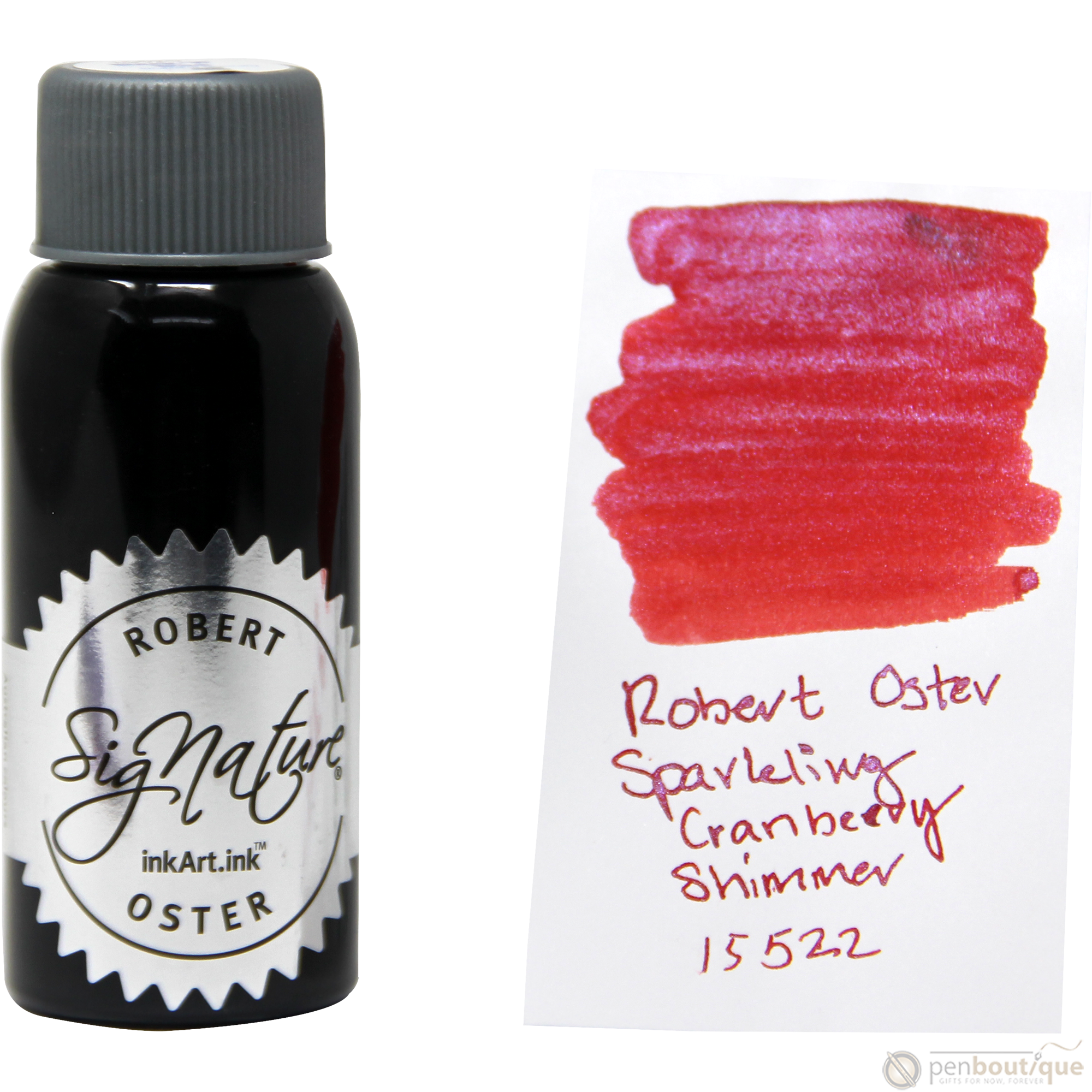 Robert Oster Shake'N'Shimmy Ink Bottle - Sparkling Cranberry - 50ml-Pen Boutique Ltd
