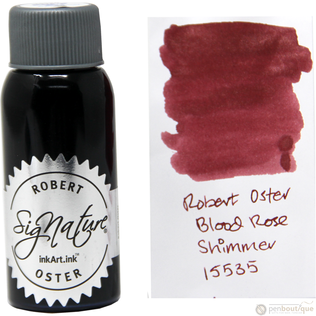Robert Oster Shake'N'Shimmy Ink Bottle - Blood Rose - 50ml-Pen Boutique Ltd