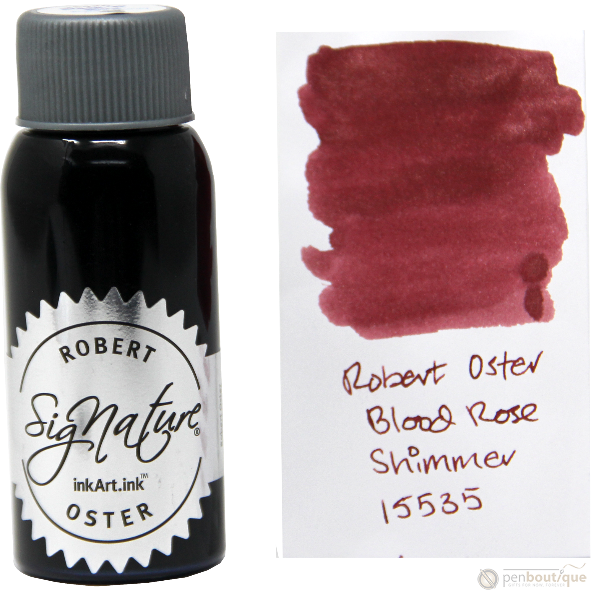 Robert Oster Shake'N'Shimmy Ink Bottle - Blood Rose - 50ml-Pen Boutique Ltd