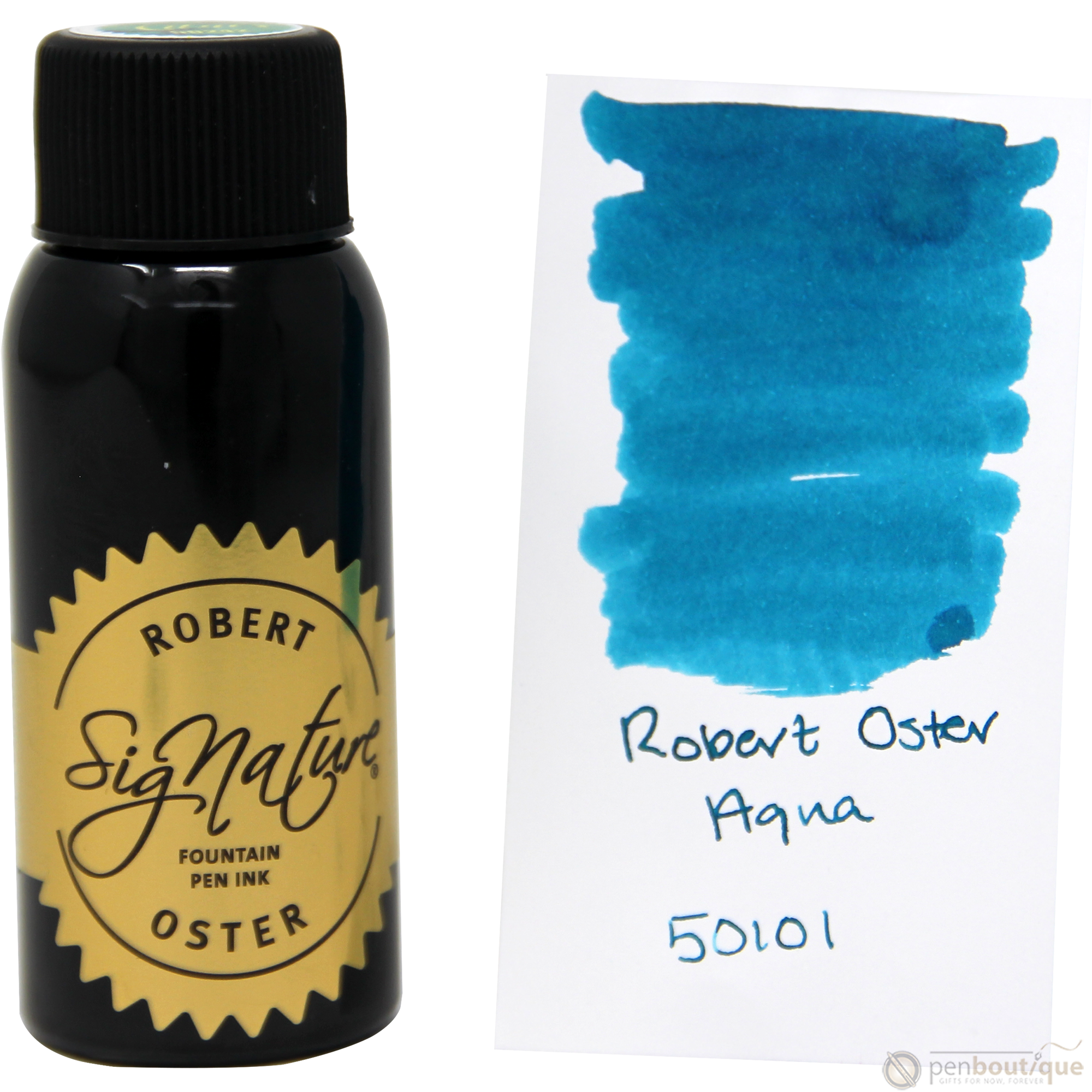 Robert Oster Signature Ink Bottle - Aqua - 50ml-Pen Boutique Ltd