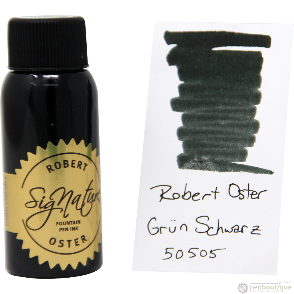 Robert Oster Signature Ink Bottle - Grün-Schwarz - 50ml-Pen Boutique Ltd
