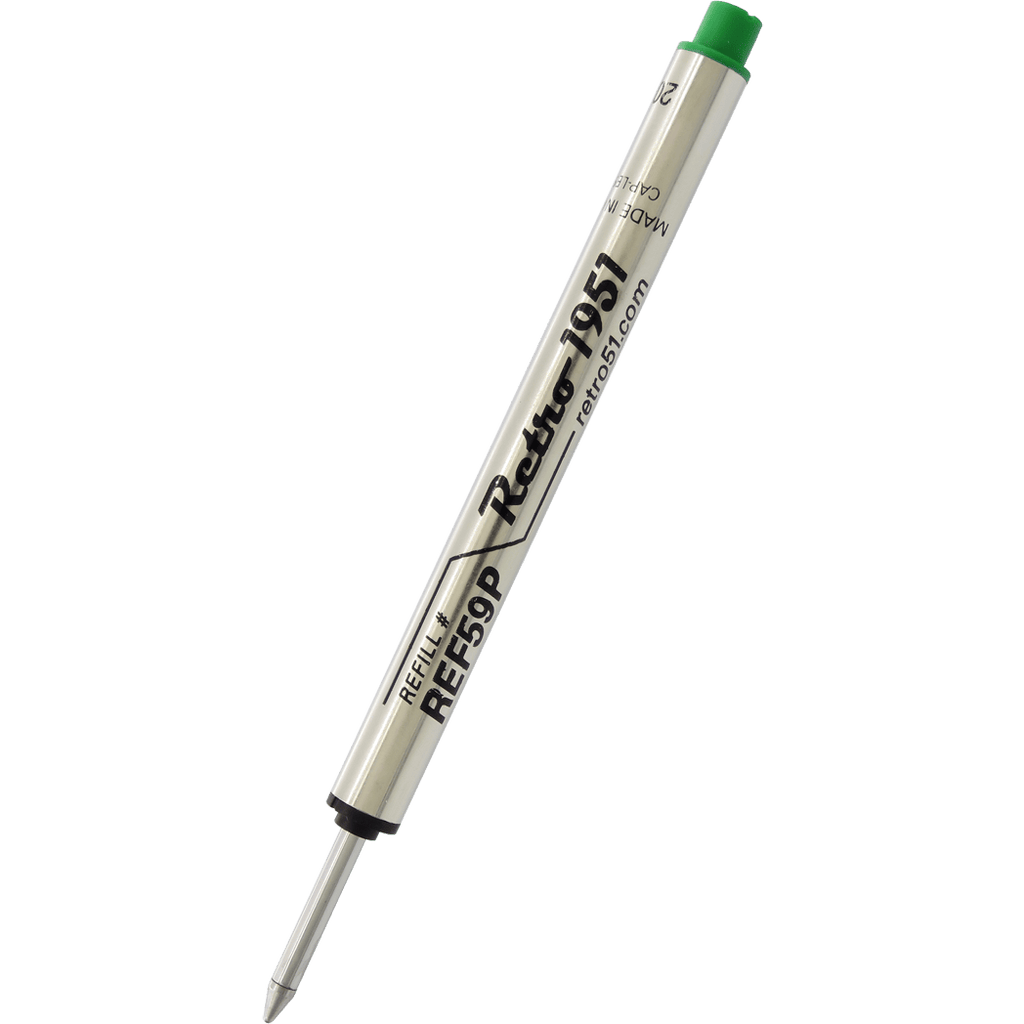 Retro 51 Rollerball Refills - Green - 3 per pack-Pen Boutique Ltd
