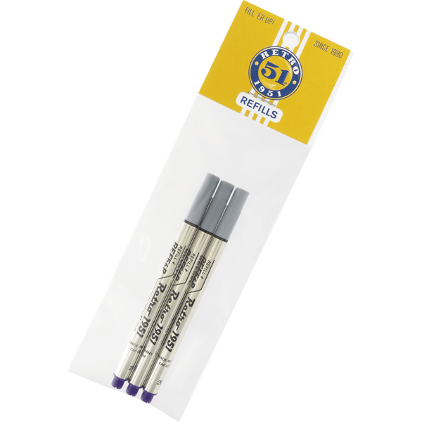 Retro 51 Rollerball Refills - Purple-Pen Boutique Ltd