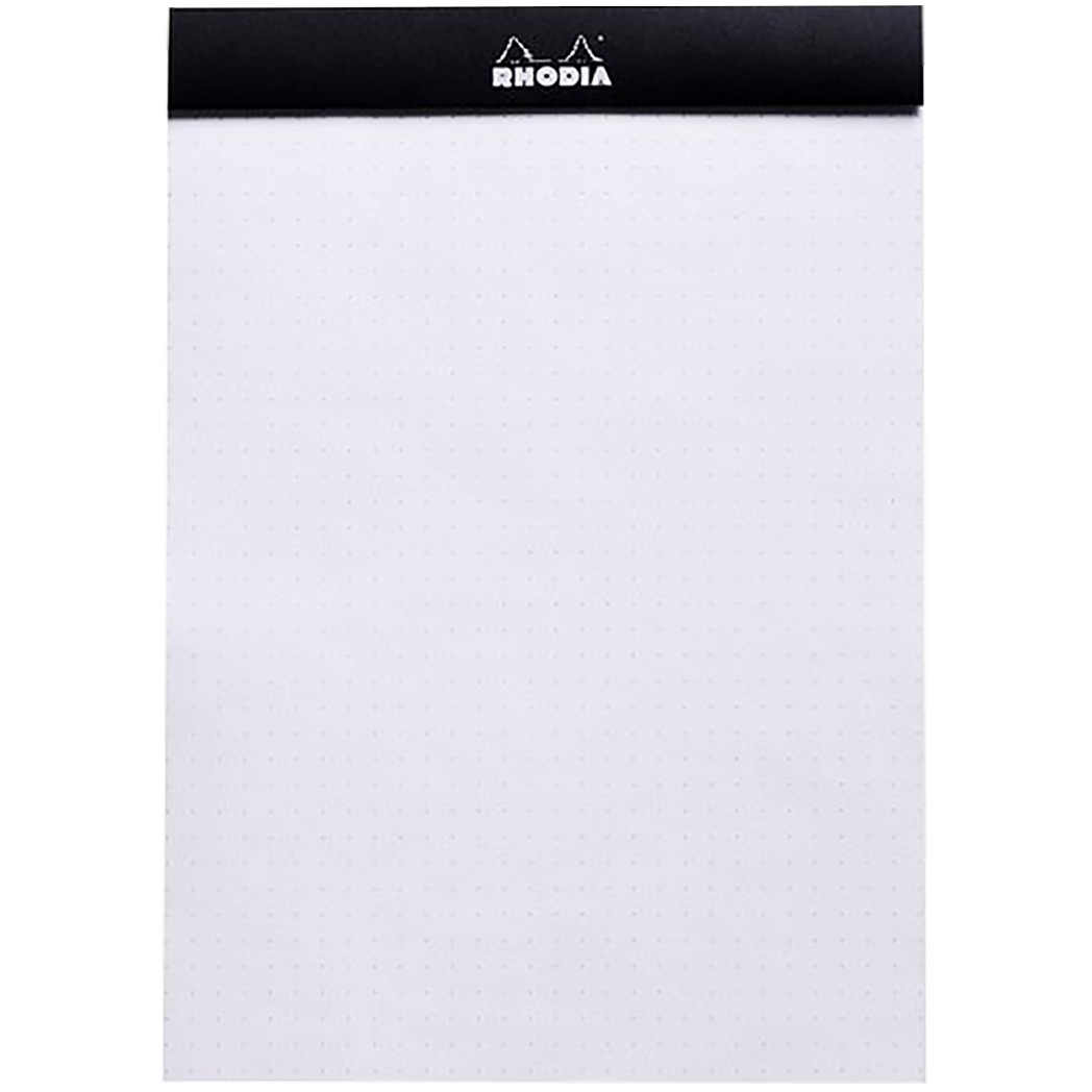 Rhodia Black Stapled 6x8-1/4 Dot Pads-Pen Boutique Ltd