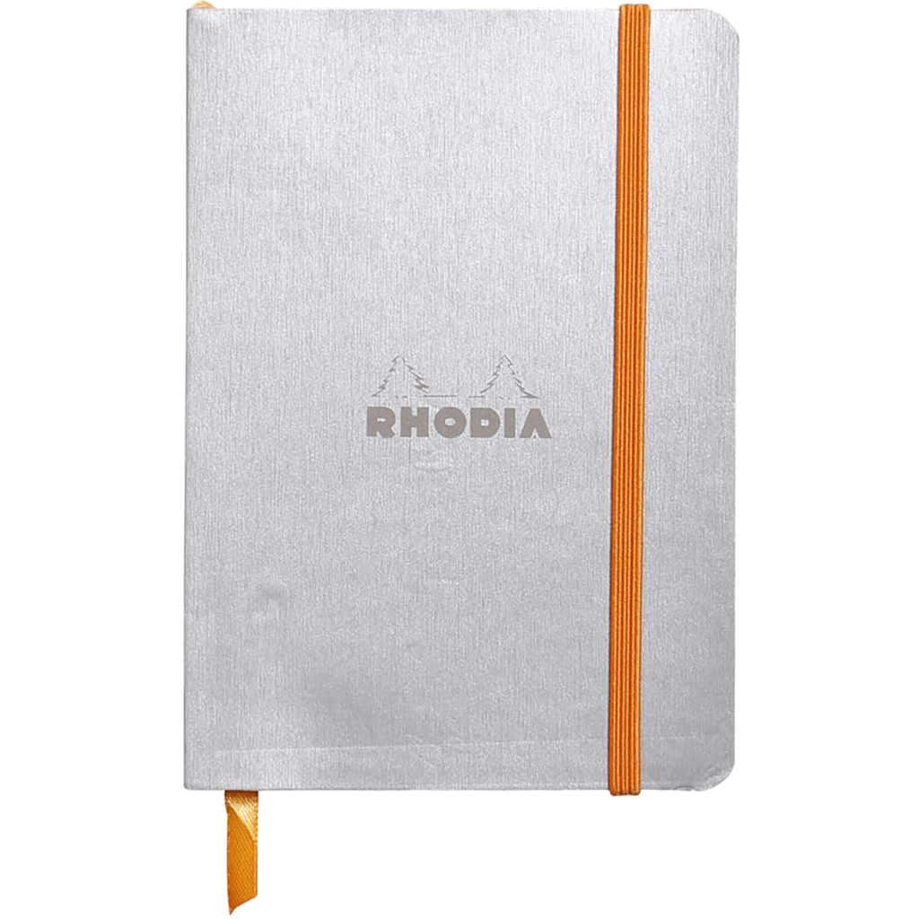 Rhodia Rhodiarama Lined Silver A6 Notebooks-Pen Boutique Ltd