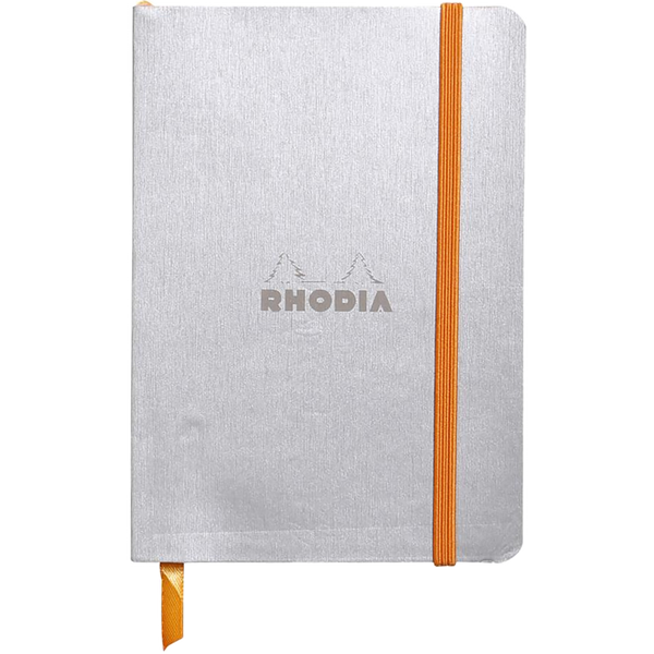 Rhodia Rhodiarama Lined Silver A6 Notebooks-Pen Boutique Ltd