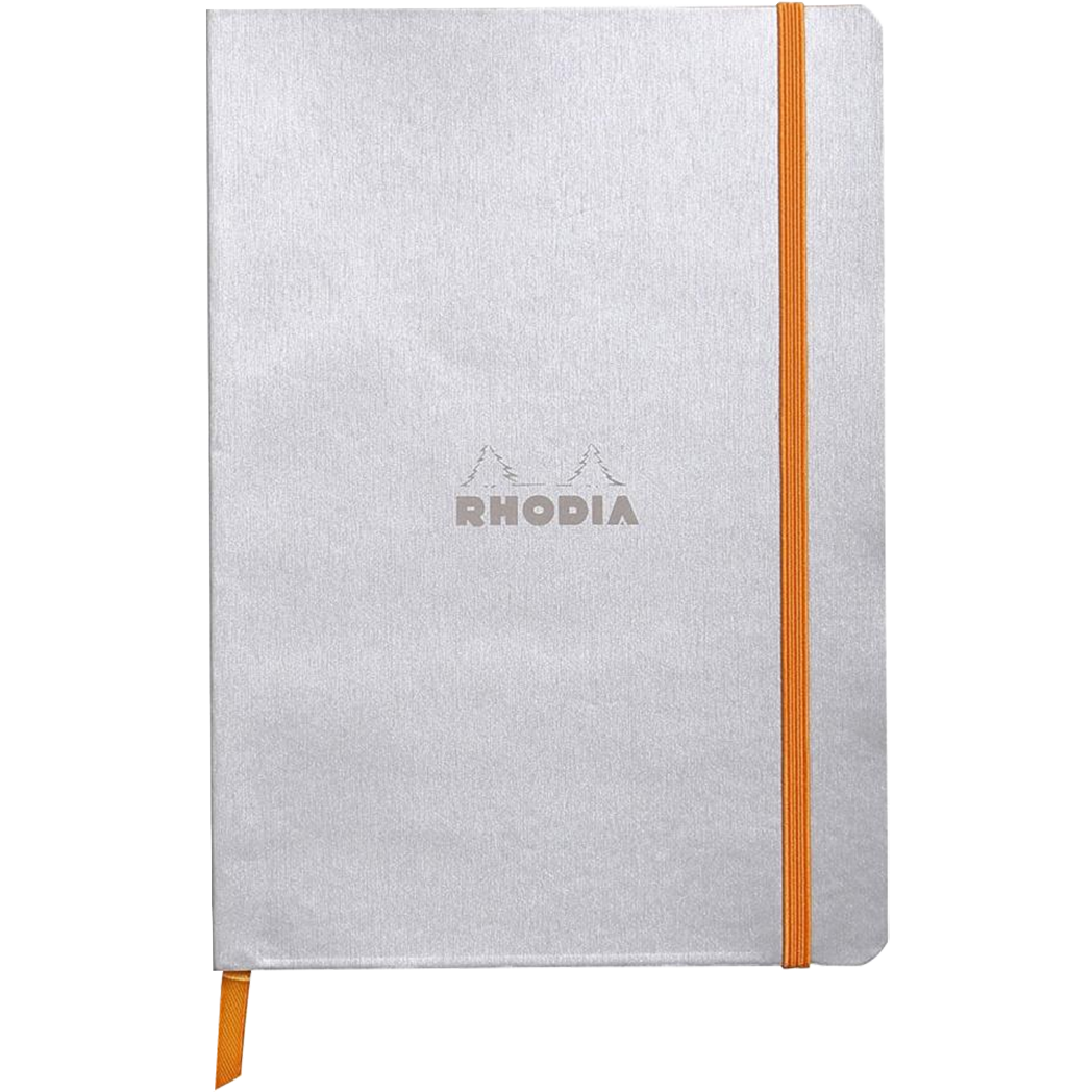 Rhodia Rhodiarama Notebook Silver Dot Grid A5 size - 6x8.25"-Pen Boutique Ltd