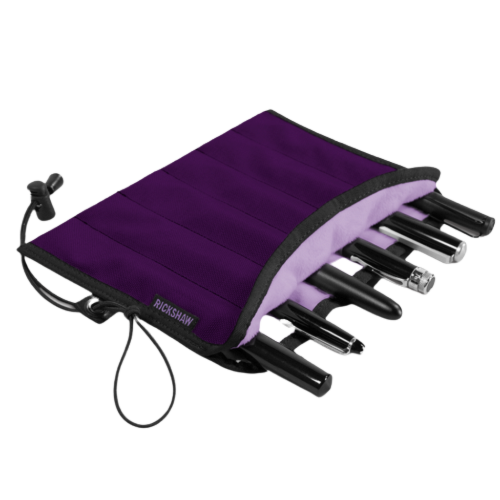 Rickshaw Plush Coozy Roll Pen Case - Iris - Large (6 Pen)-Pen Boutique Ltd